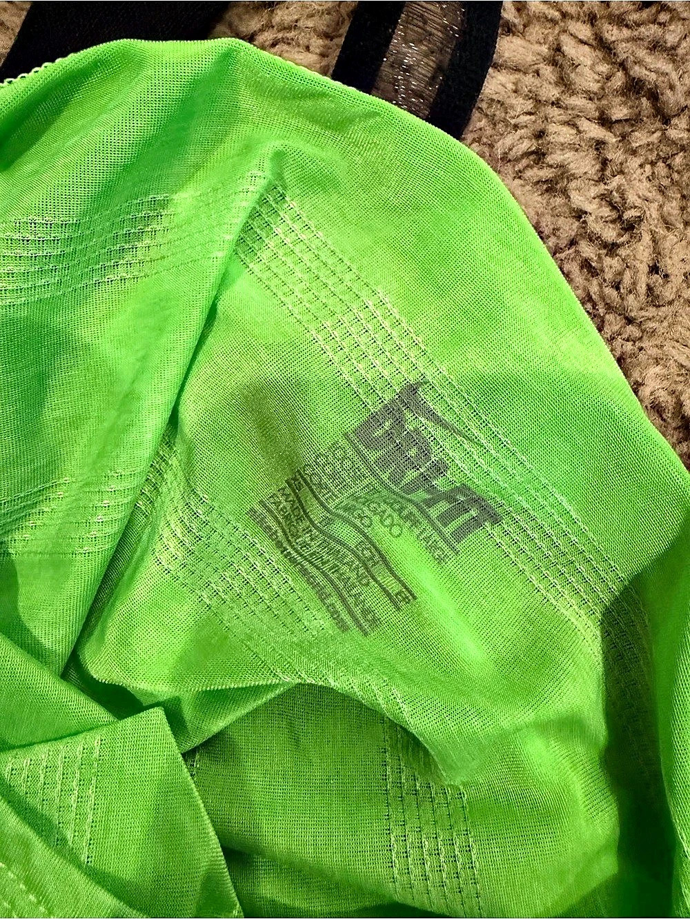 Nike Dri-FIT Racerback Mesh Tank Top Green - Picture 3 of 3